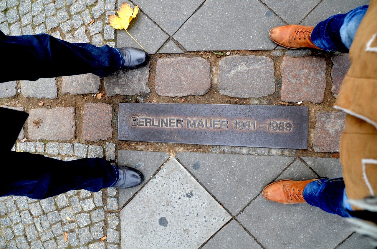 Der Verlauf der ehemaligen innderdeutschen Grenze am Tag der deutschen Einheit